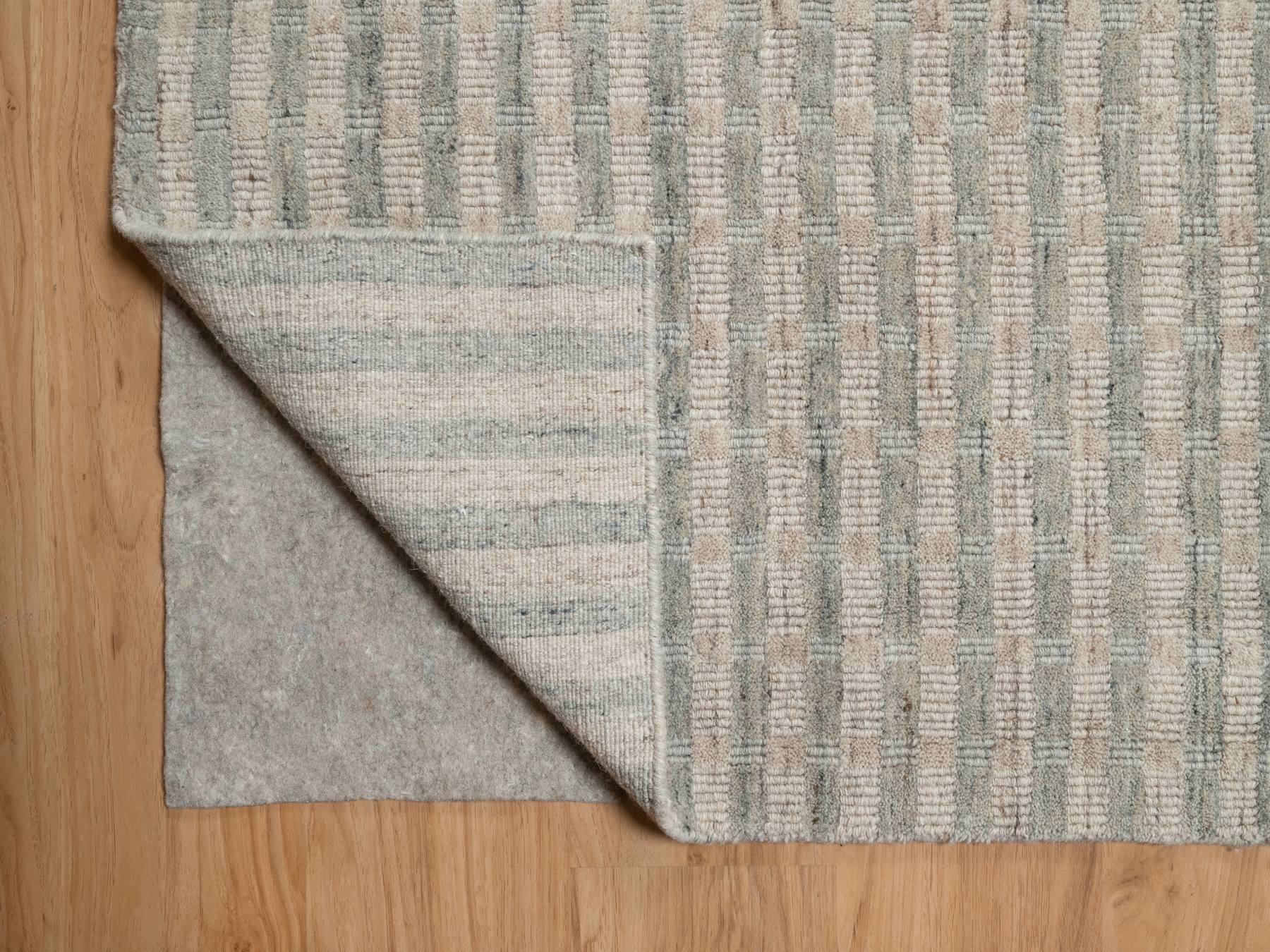 12'x15' Tan Brown and Gray, Vertical Stripes Design with Salt and Pepper Effect, Undyed Natural Wool, Hand Loomed, XL, Oversized, Oriental Rug HR92929 - Image 4
