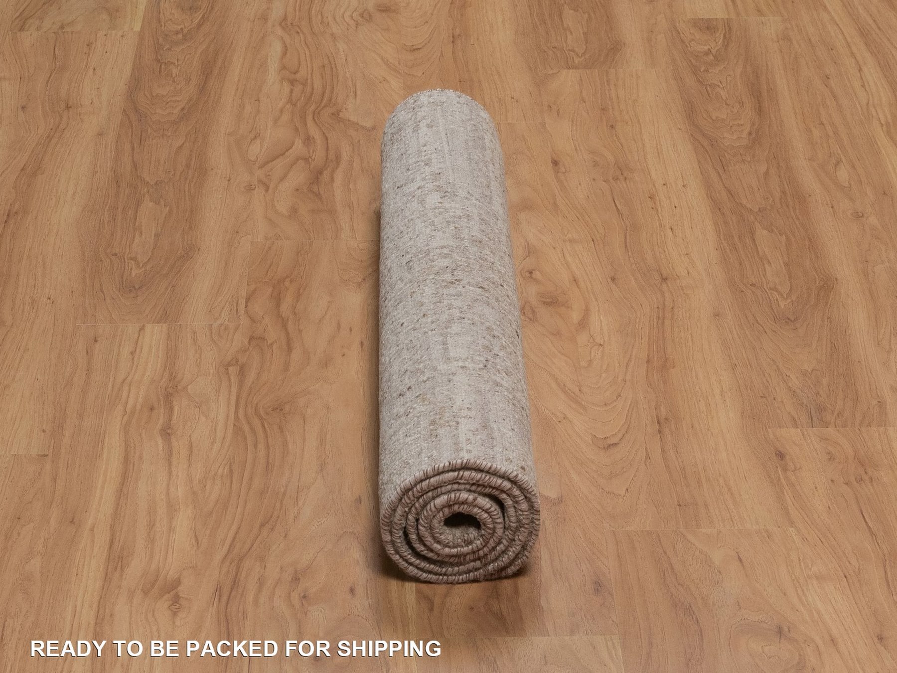 3'1"x5'2" Amphora Brown, Hand Knotted, Modern Erased Design, Hand Spun Undyed Natural Wool, Oriental Rug HR92952 - Image 6