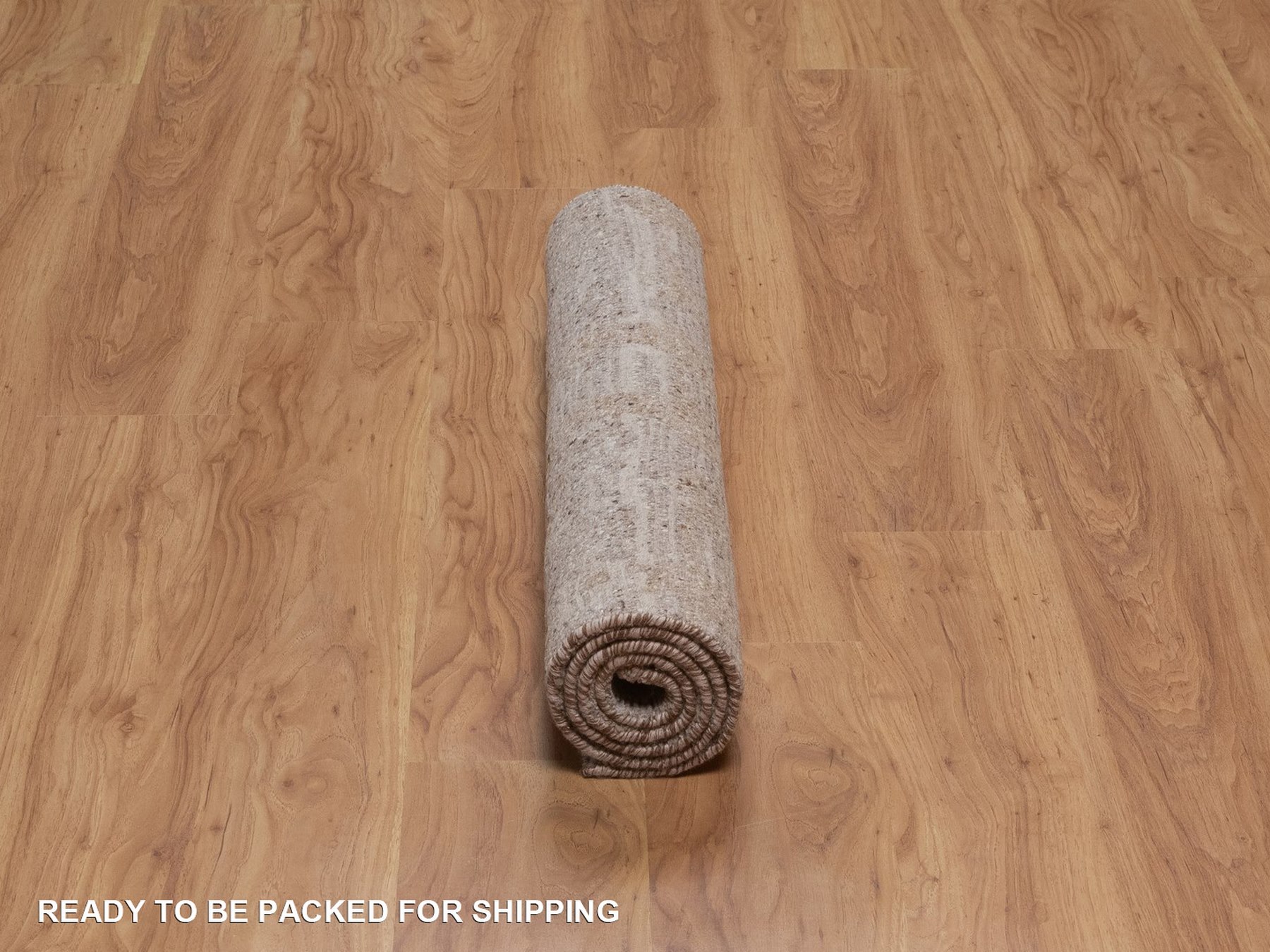 3'1"x5'2" Amphora Brown, Hand Knotted, Modern Criss Cross Erased Design, Hand Spun Undyed Natural Wool, Oriental Rug HR92963 - Image 6