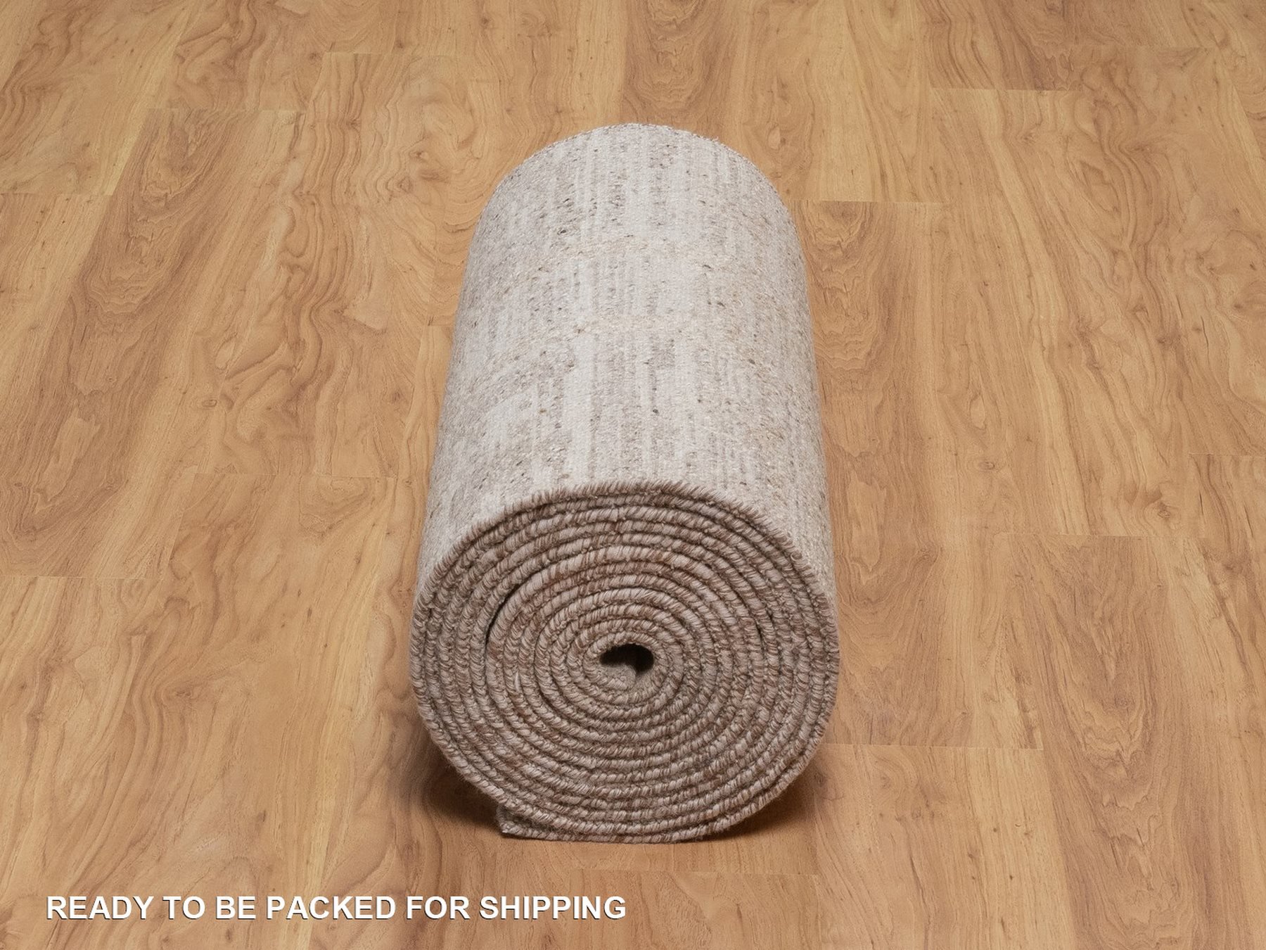 2'6"x24' Amphora Brown, Hand Knotted, Modern Criss Cross Erased Design, Hand Spun Undyed Natural Wool, Extra Long and Narrow Runner, Oriental Rug HR92973 - Image 6