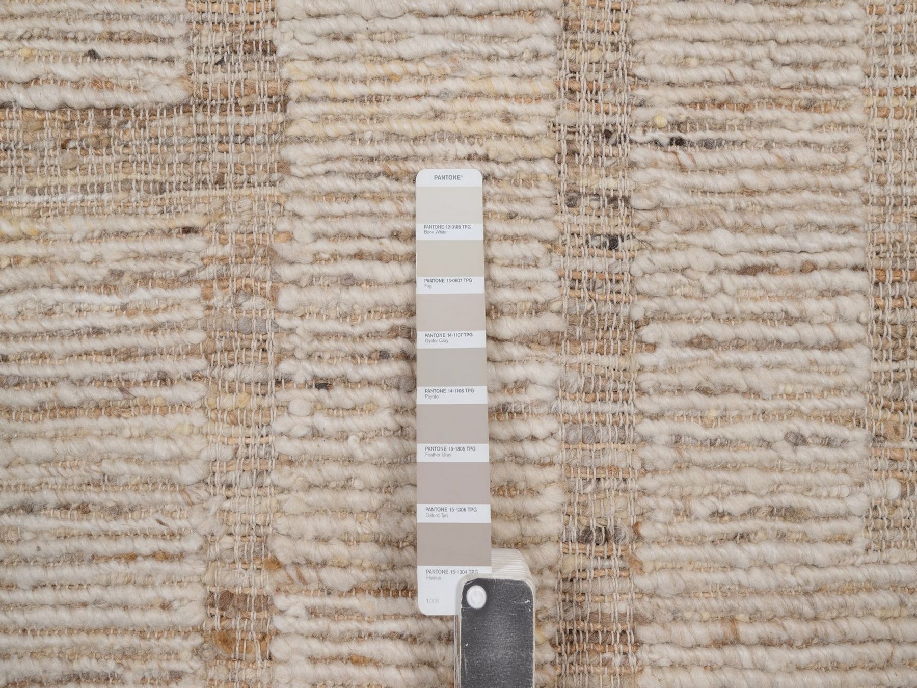 5'1"x7'7" Tan Brown, Flat Weave, Durie Kilim with Geometric Design, 100% Wool, Textured, Hand Woven, Oriental Rug HR92987 - Image 4