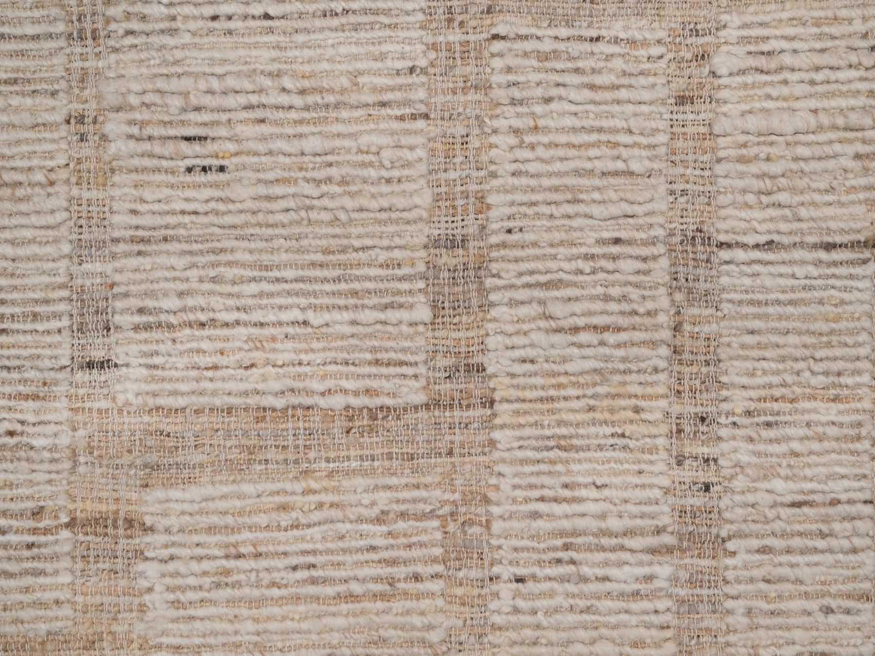 5'1"x7'7" Tan Brown, Flat Weave, Durie Kilim with Geometric Design, 100% Wool, Textured, Hand Woven, Oriental Rug HR92987 - Image 5