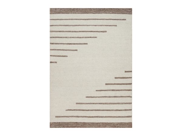 5'2"x8' Pristine White, Durie Kilim with Geometric Design, 100% Wool, Flat Weave, Hand Woven, Oriental Rug HR92988