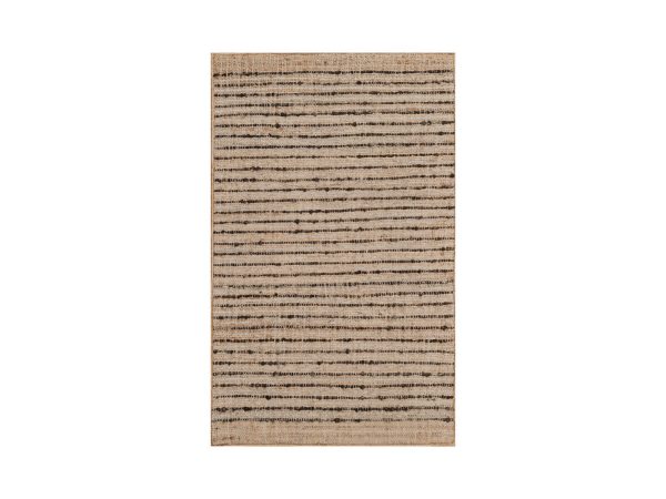 1'10"x3' Sand Brown, Flat Weave, Durie Kilim, Textured, 100% Wool, Hand Woven, Sample, Mat, Oriental Rug HR92992