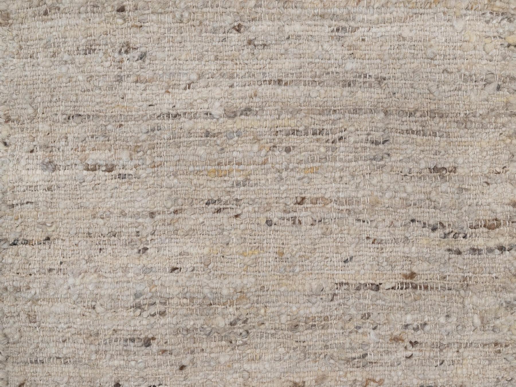 2'x3' Light Gray, Flat Weave, Durie Kilim with Plain Design, Textured, Tone on Tone, 100% Wool, Hand Woven, Sample, Mat, Oriental Rug HR92995 - Image 5