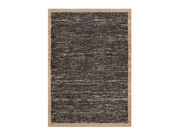 5'4"x7'7" Chocolate Brown, Flat Weave, Durie Kilim with Plain Design, Textured, 100% Wool, Hand Woven, Oriental Rug HR92999