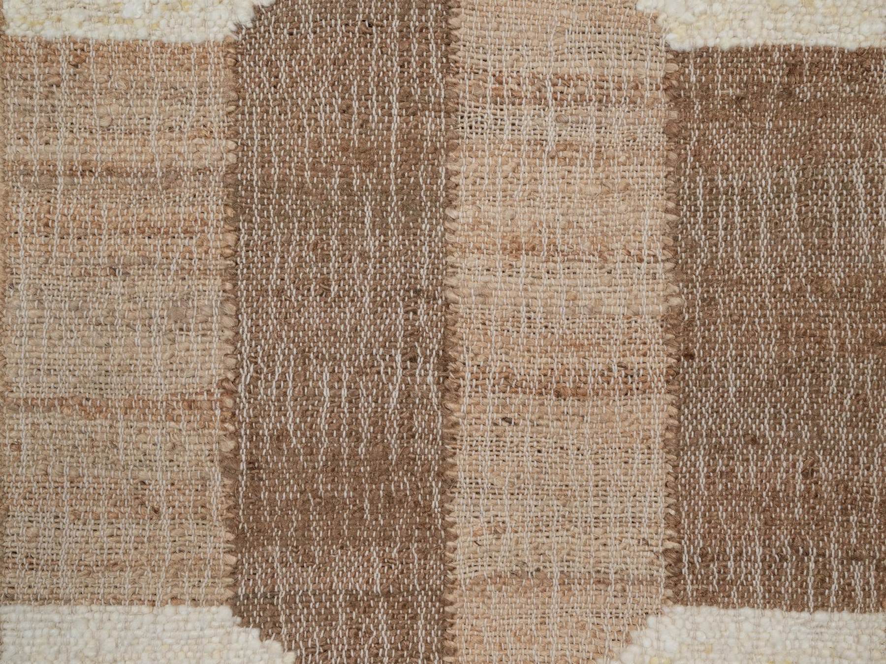2'x3' Frappe Brown, Flat Weave, Durie Kilim with Geometric Design, 100% Wool, Hand Woven, Oriental Rug HR93008 - Image 5
