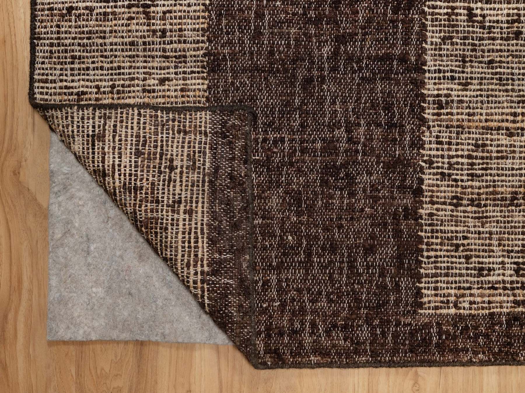 5'2"x7'3" Chocolate Brown, Flat Weave, Durie Kilim with Geometric Design, Textured, Hand Woven, 100% Wool, Oriental Rug HR93010 - Image 3
