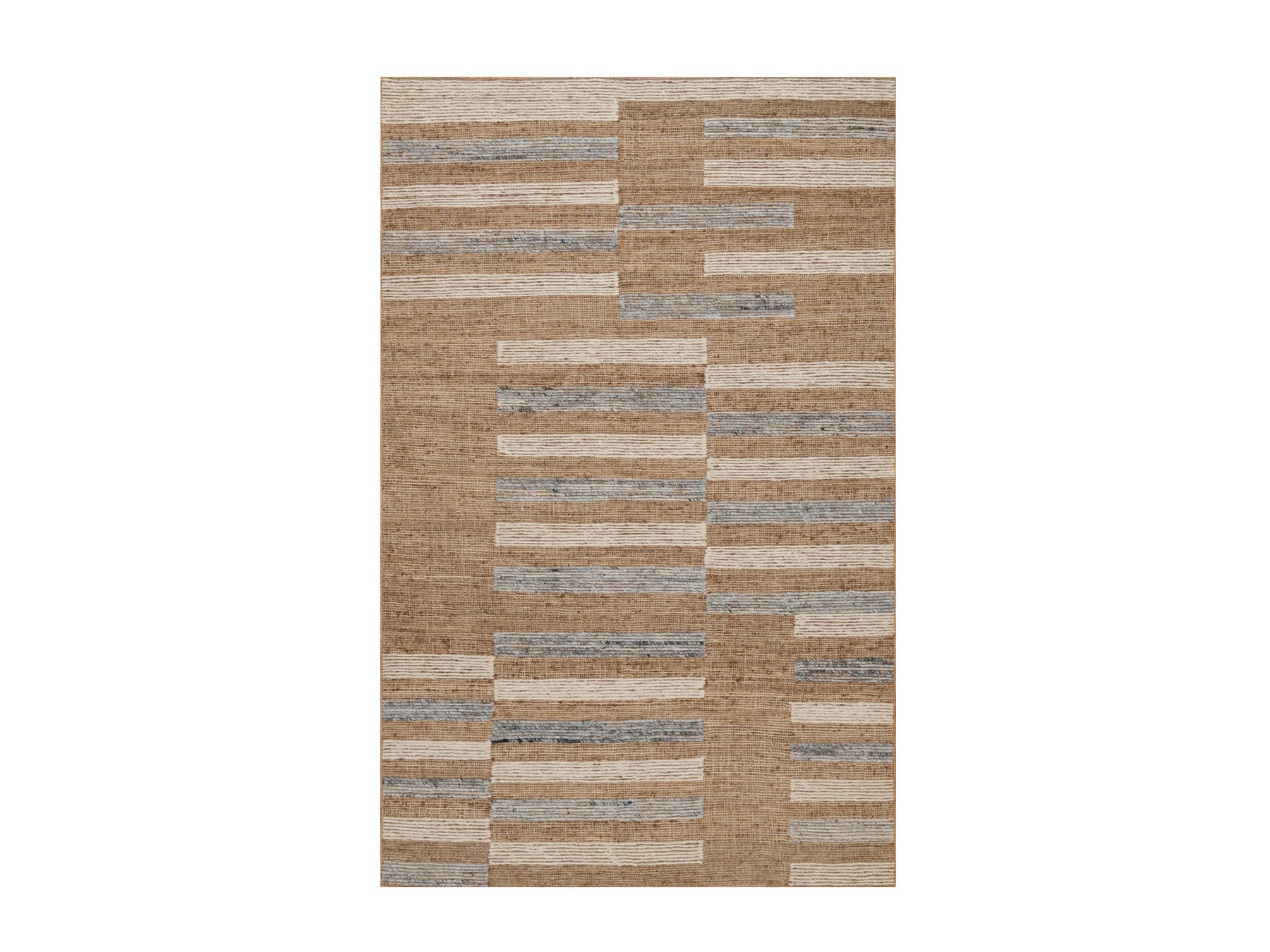 5'x8' Chipmunk Brown, Flat Weave, Durie Kilim with Geometric Design, 100% Wool, Hand Woven, Oriental Rug HR93011