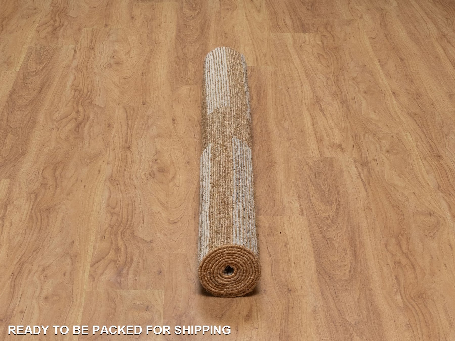 5'x8' Chipmunk Brown, Flat Weave, Durie Kilim with Geometric Design, 100% Wool, Hand Woven, Oriental Rug HR93011 - Image 6