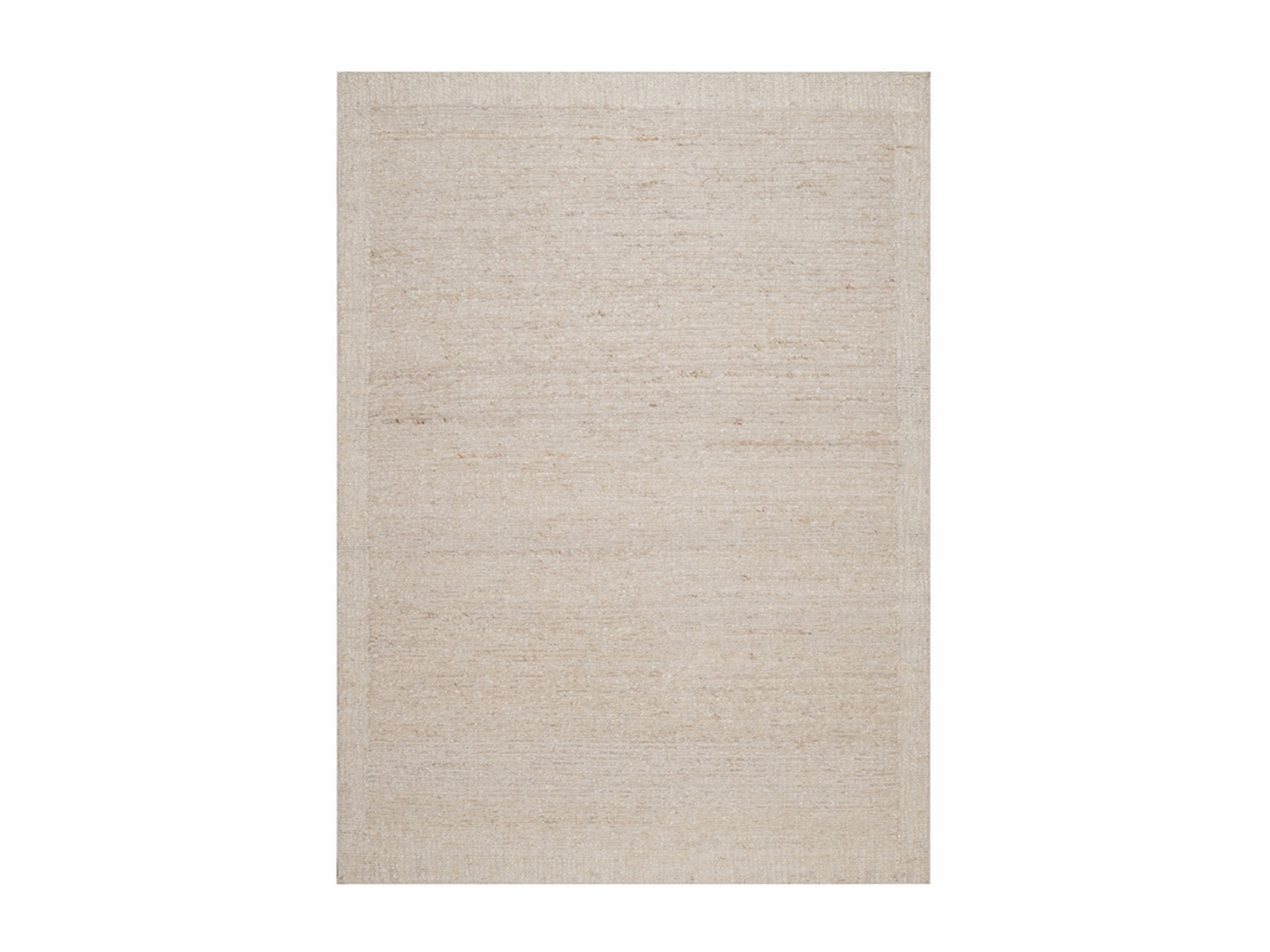 5'4"x7'4" Swan White, Flat Weave, Durie Kilim with Plain Design, 100% Wool, Hand Woven, Oriental Rug HR93012