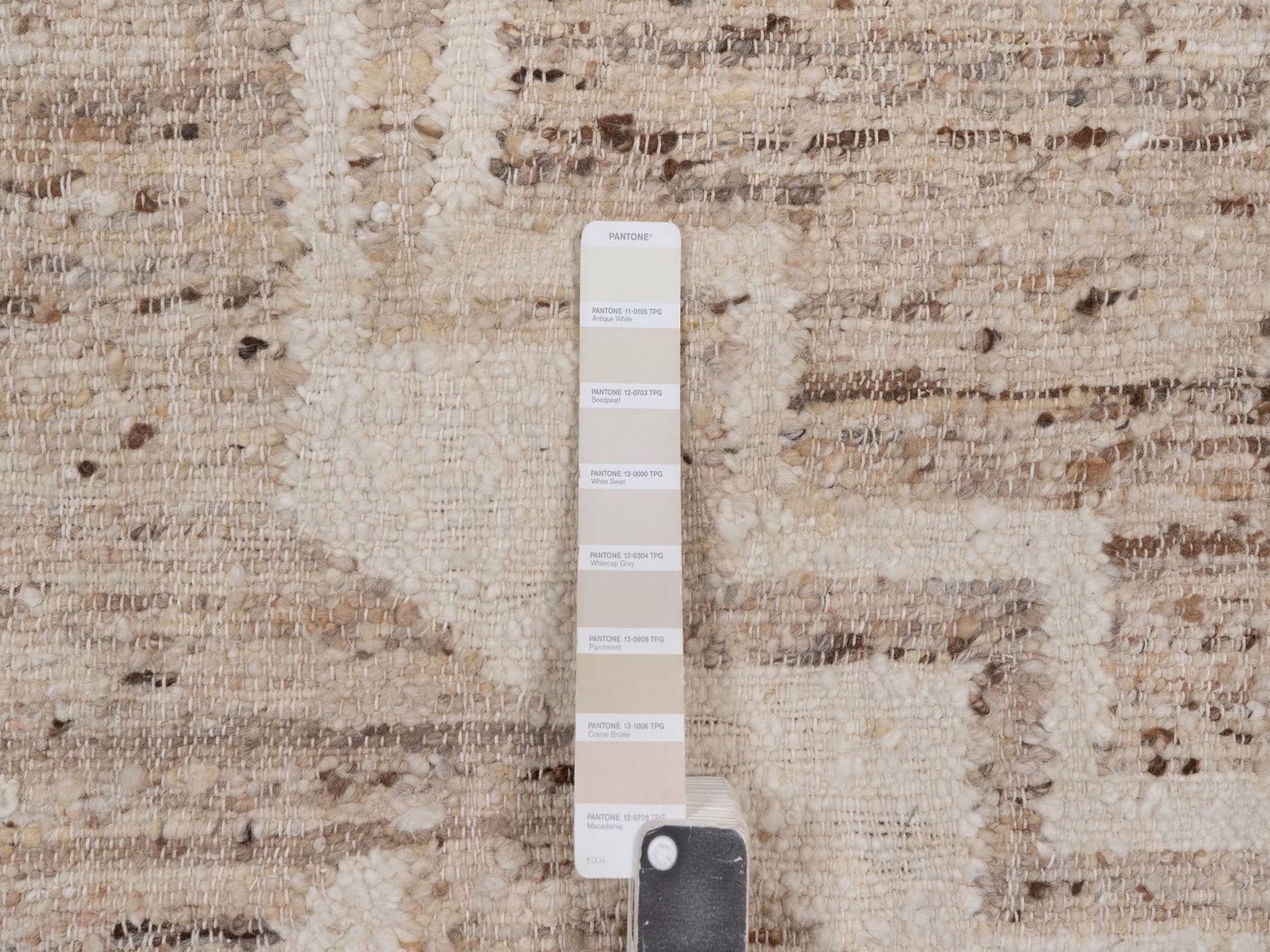 5'3"x7'9" Khaki Brown, Flat Weave, Durie Kilim with Geometric Design, 100% Wool, Hand Woven, Oriental Rug HR93013 - Image 4